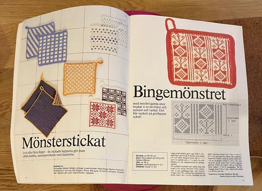 Grytlappar: Sticka, Virka, Kroka, Väv ICA Kuriren fler än 100 modeller! Vintage