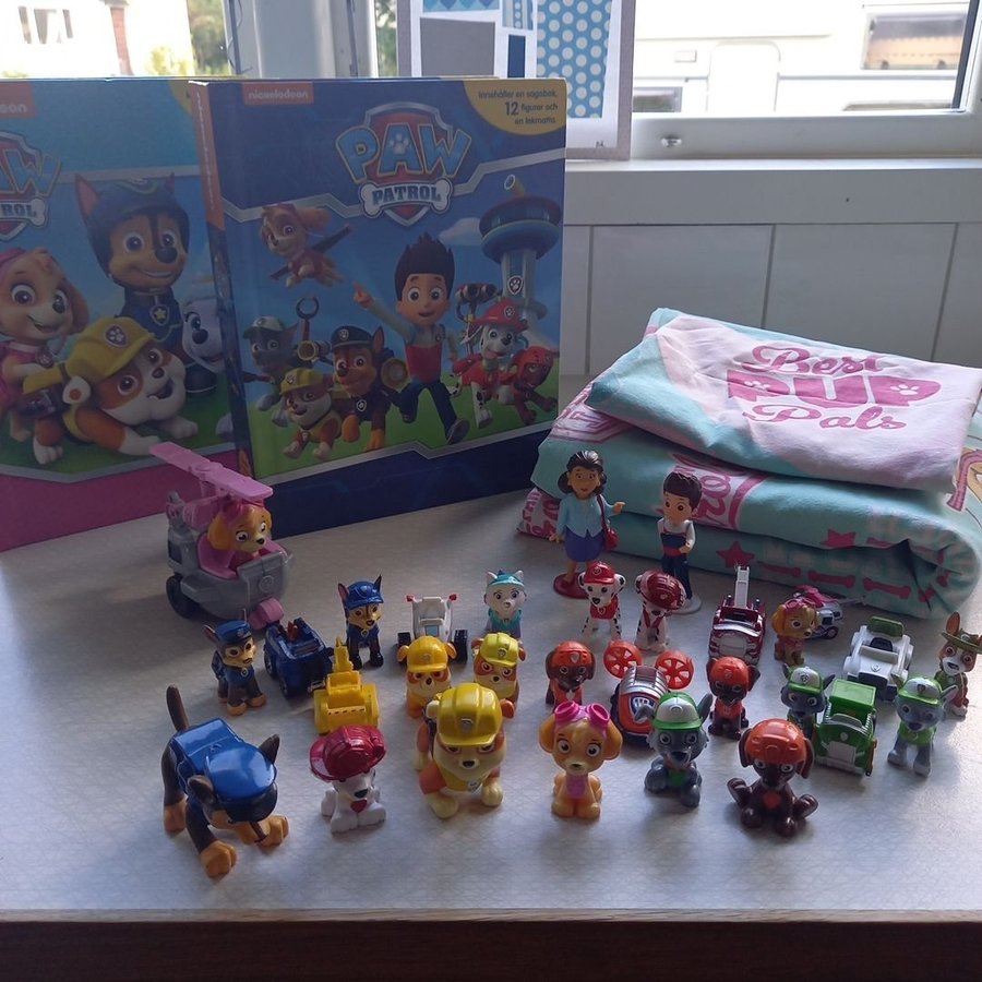 Paw Patrol-set - Sängkläder, figurer och böcker