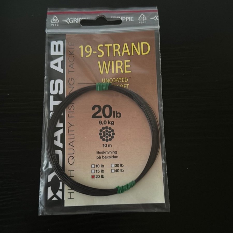 Darts 19-strand wire 20lb 9kg 10m