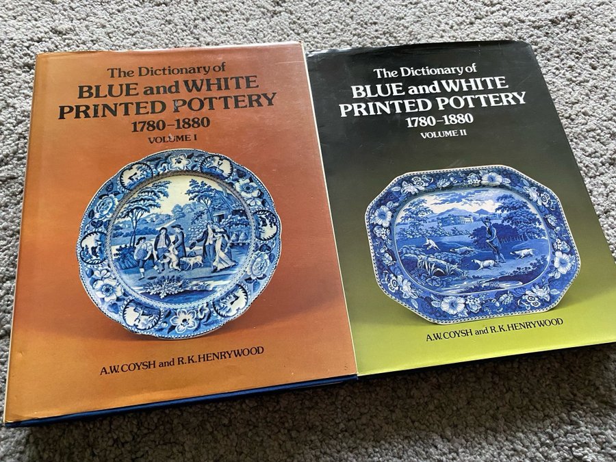 Dictionary Blue and White Printed Pottery 1780-1880, bind 1,2 bog Bok keramik