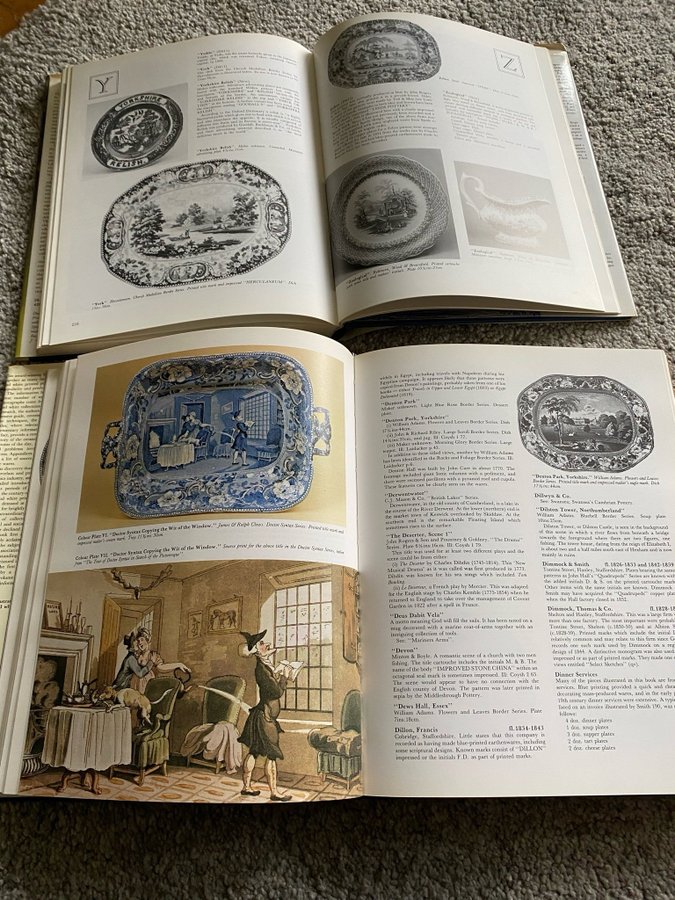 Dictionary Blue and White Printed Pottery 1780-1880, bind 1,2 bog Bok keramik