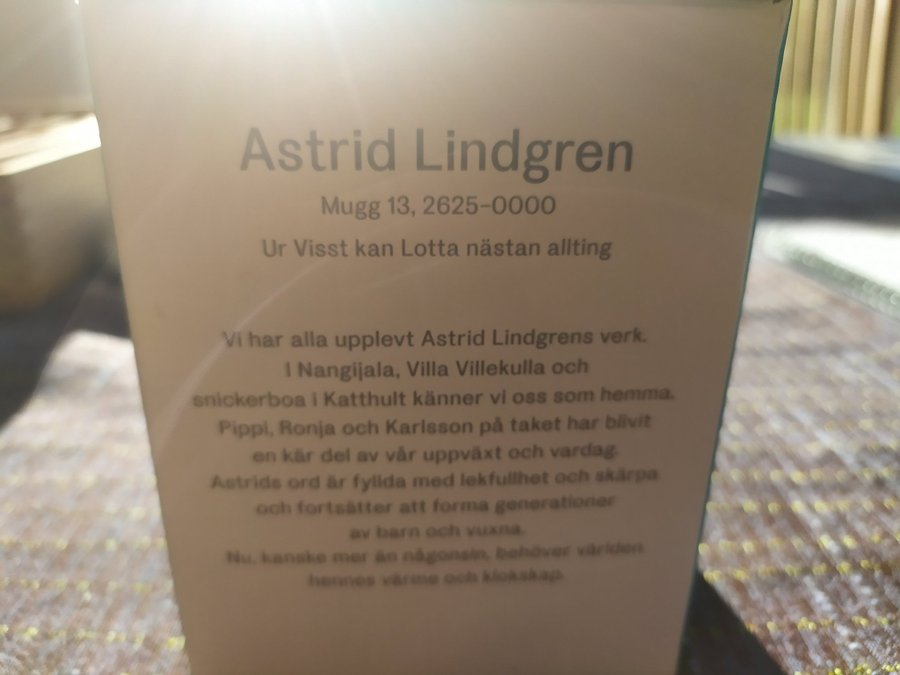 Astrid Lindgren Mugg, Design House Stockholm