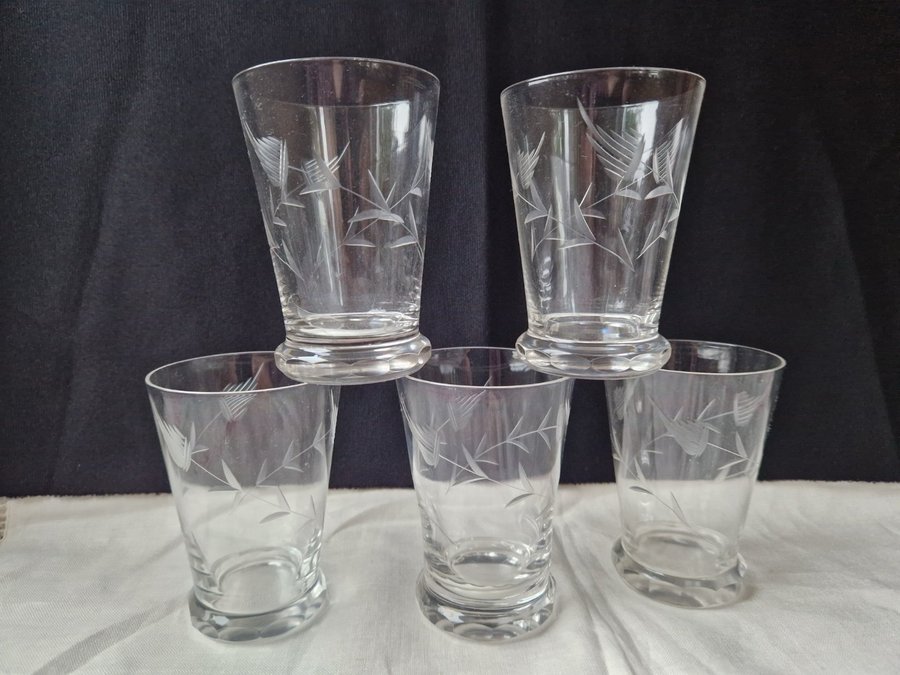 SELTERGLAS VIN / DRICKSGLAS 5st RETRO VINTAGE