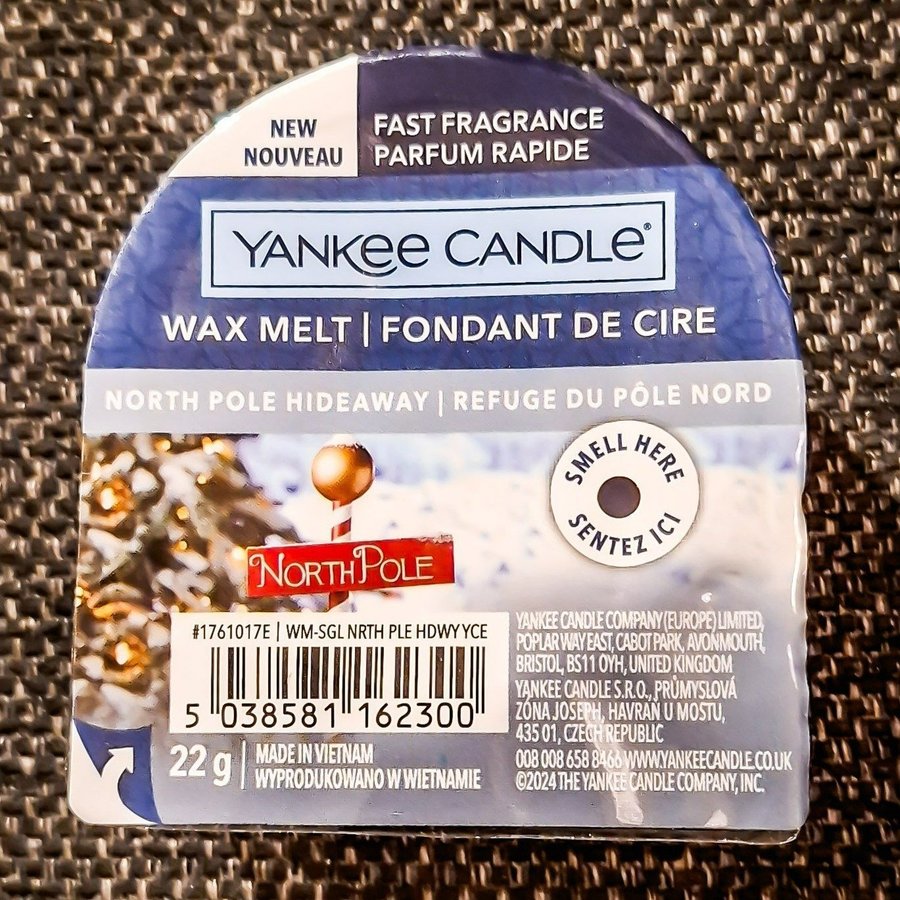 Yankee Candle vaxkaka "North Pole Hideaway", JUL, Billig frakt.