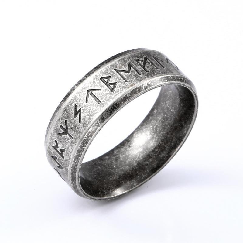 Viking Rune Ancient Ring för herrmode