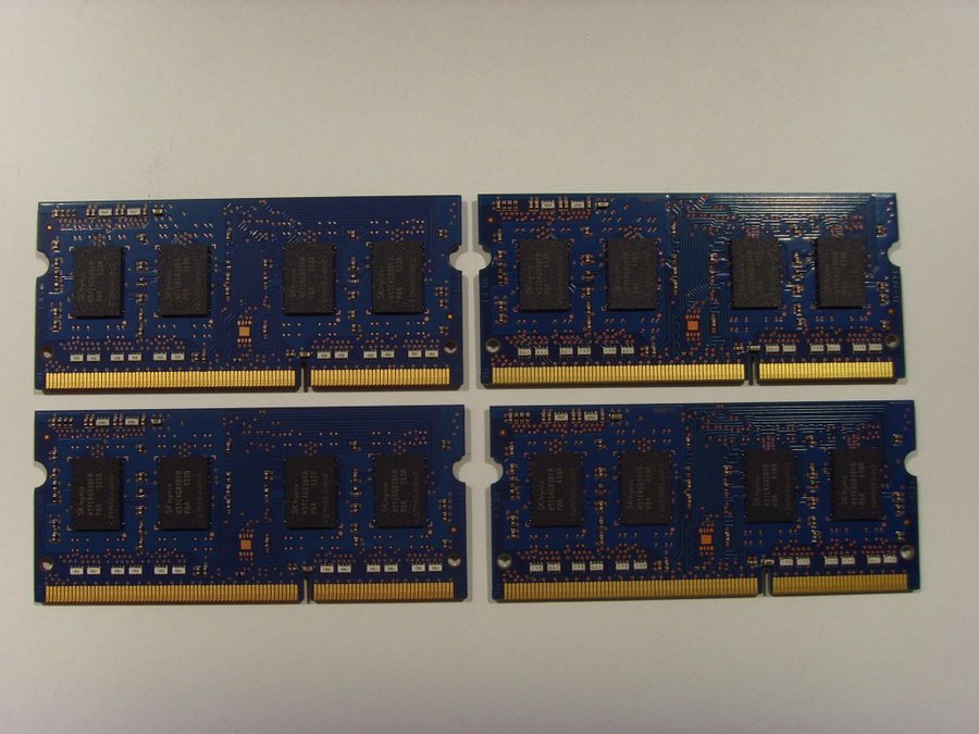 16GB DDR3L 4x4GB SK Hynix SODIMM 1Rx8 PC3L-12800S 1600MHz RAM