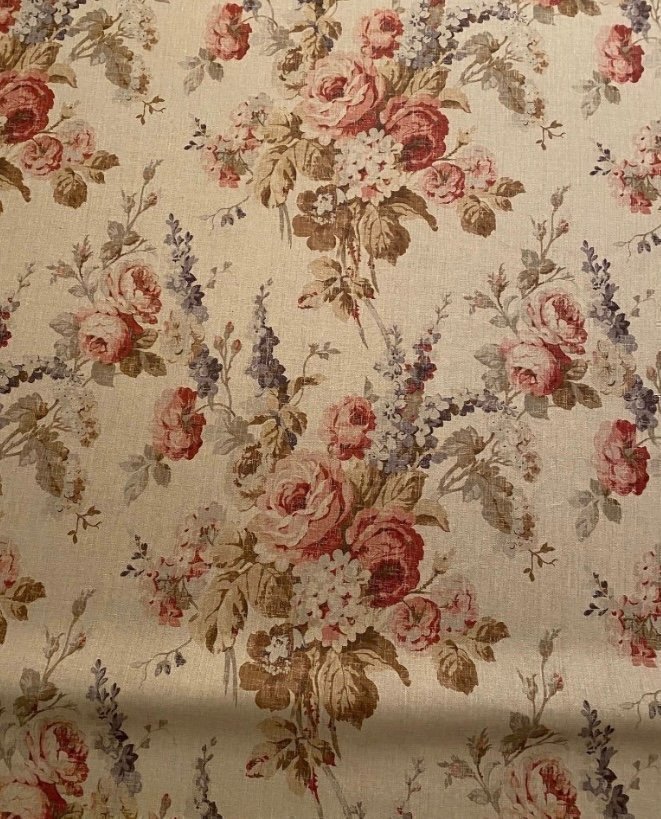 Mulberry vintage floral linnen /ateljésydd Kuddfodral 40x60