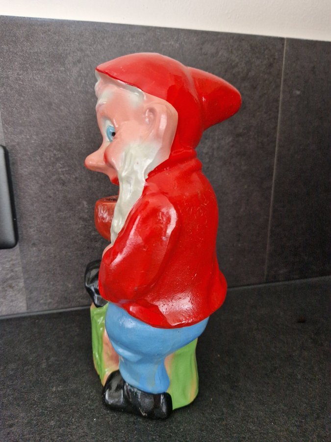 Tomte retro keramik/ terracotta ca 24 cm hög