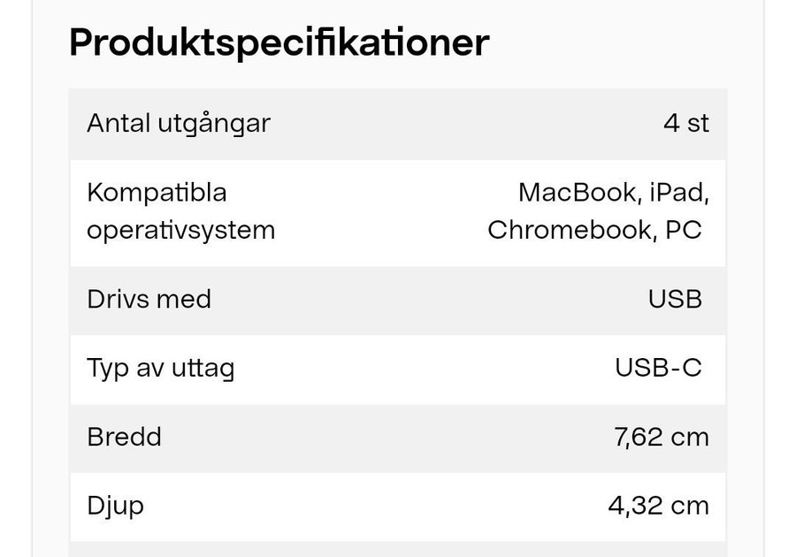 Belkin Connect USB-C till 4-Port USB-C Hub, 100 W