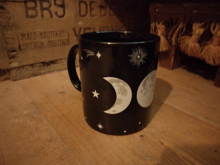 Triple moon trippelmåne svart te kaffemugg