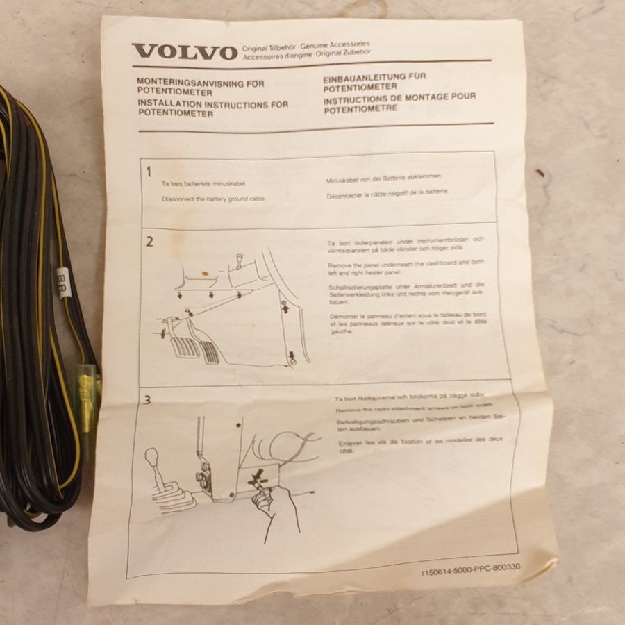 Volvo Original radio/stereo tillbehör NOS balanskontroll till Volvo 240/260