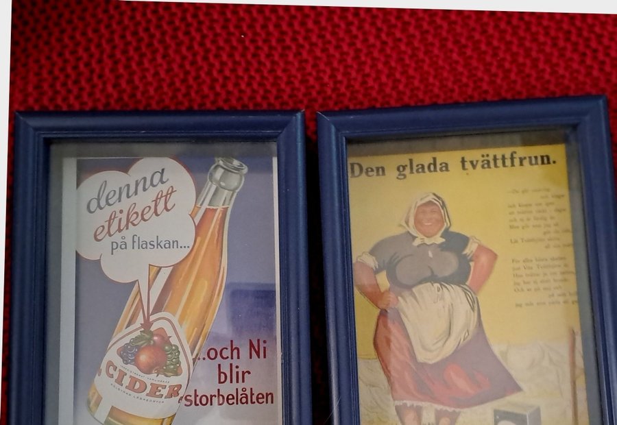 Vintage/Reklamtavlor 2 stycken