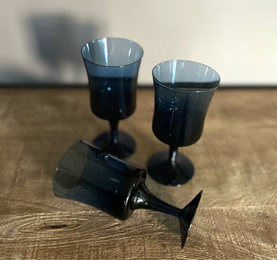 3 x Vinglas Glas SONJA Bo Borgström Åseda 60-tal RETRO