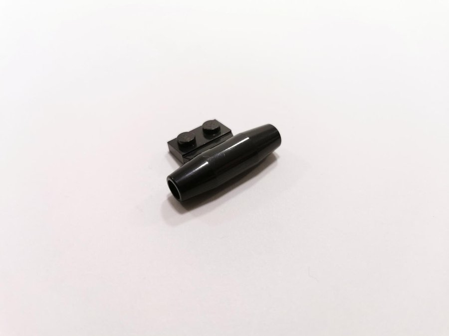 Lego - plate - motor - 1x2 - part 3475 - svart