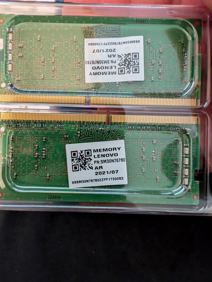 2x 8GB DDR4 3200 SO-DIMM Ram minne