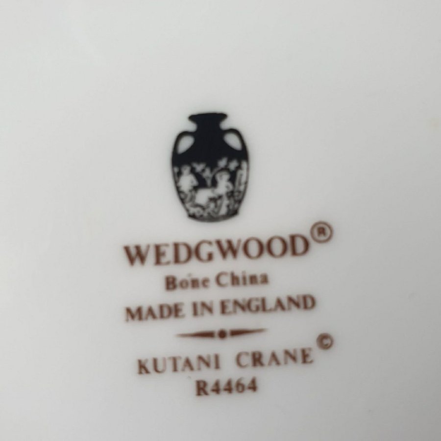 1st TALLRIK D22cm 9" Wedgwood England Kutani Crane