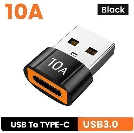 5 stycken USB till Type-C Adapter 10A Snabbladdning