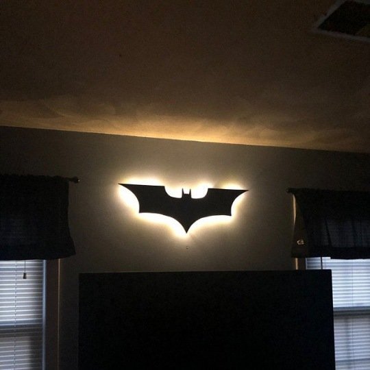 Ny fjärrkontroll Batman LED-ljus Vägglampa