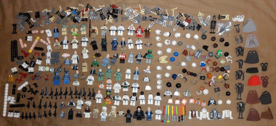 LEGO: Star Wars / Figurer, vapen, mantlar/Capes, Yoda, Clone, Hjälm, Mandalorian