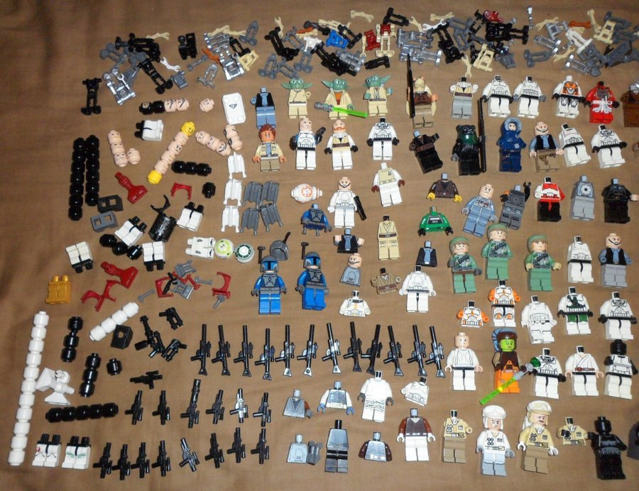 LEGO: Star Wars / Figurer, vapen, mantlar/Capes, Yoda, Clone, Hjälm, Mandalorian