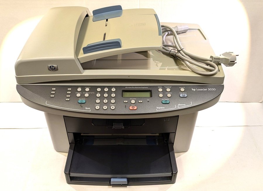 HP LASERJET 3030 All in one Multifunktion Fax Kopiator Skrivare (ej färg) FBS