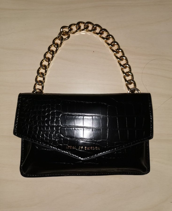 NY svart Aftonväska kuvertväska Ideal of Sweden Jet black Croco 18x11 cm