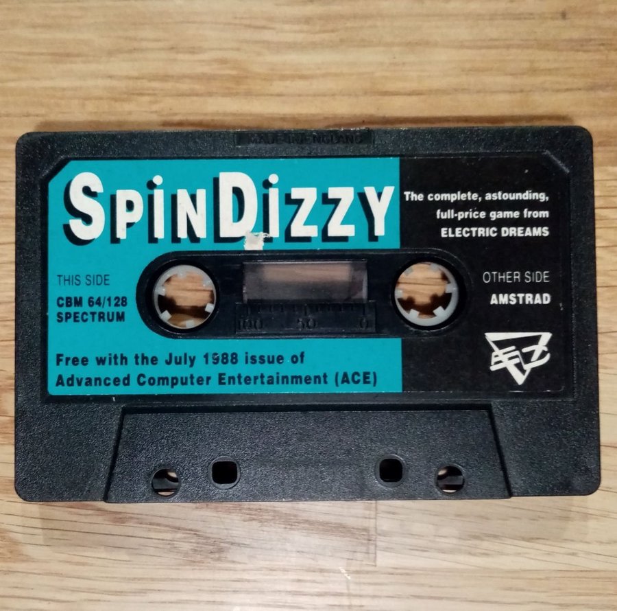 Spindizzy (ACE Issue July 1988) - Lös Tape - Commodore 64 Spectrum  Amstrad