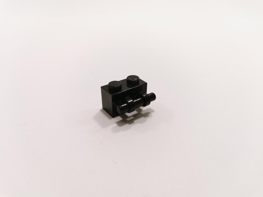 Lego - brick - modifierad - bar handle - 1x2 - part 30236 - svart