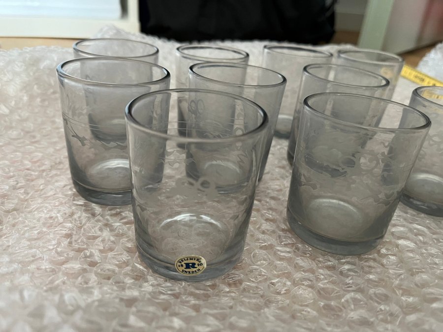 Glas Reijmyre whiskyglas 10st , rökfärgade