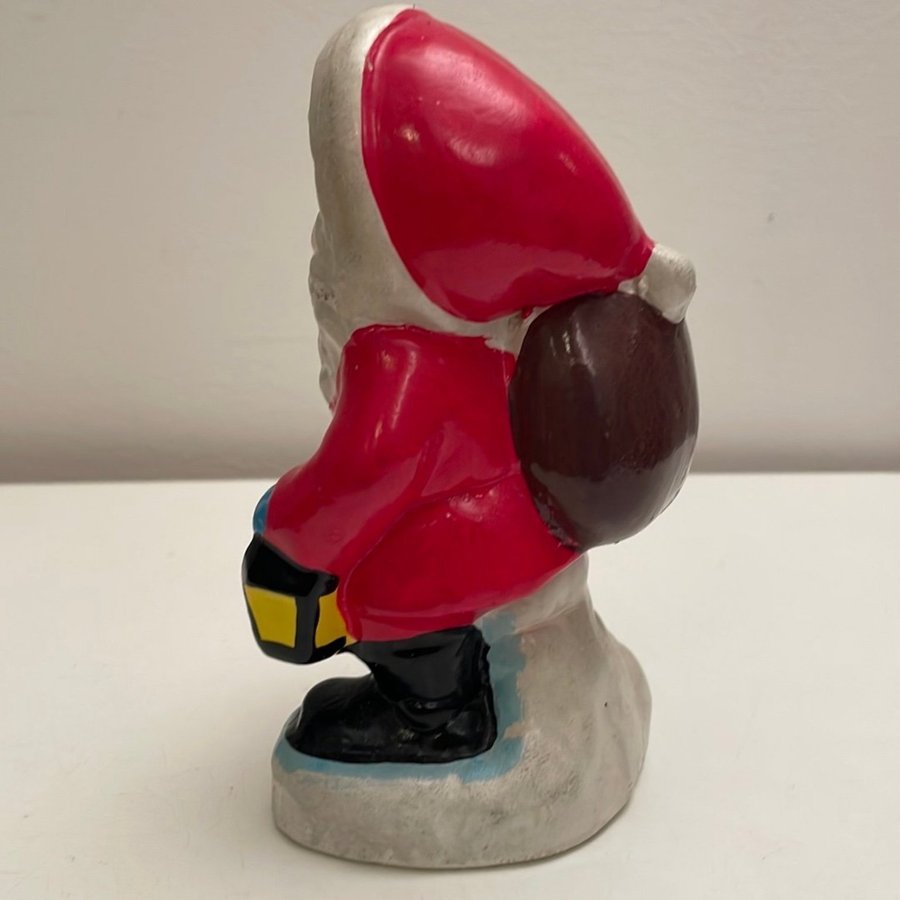 Vintage Retro Jultomte Jul Tomte Nisse Tomtenisse Santa Claus med Lykta och Säck