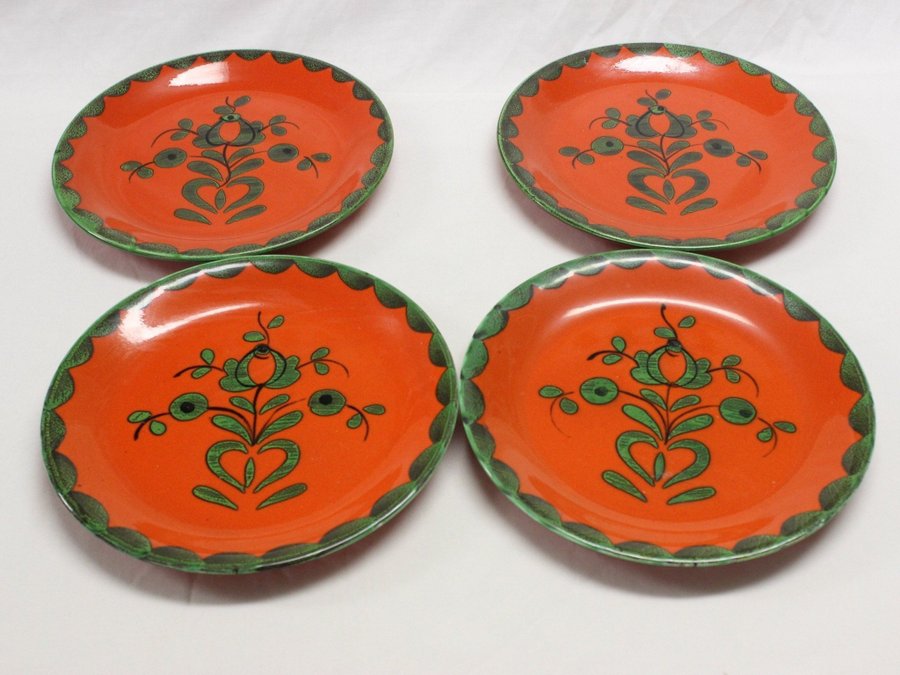 4 Orange Tallrik Tallrikar Villeroy  Boch Gallo Piroschka George Schmider 70tal