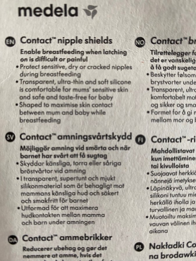 Medela Contact amningsvårtskydd M