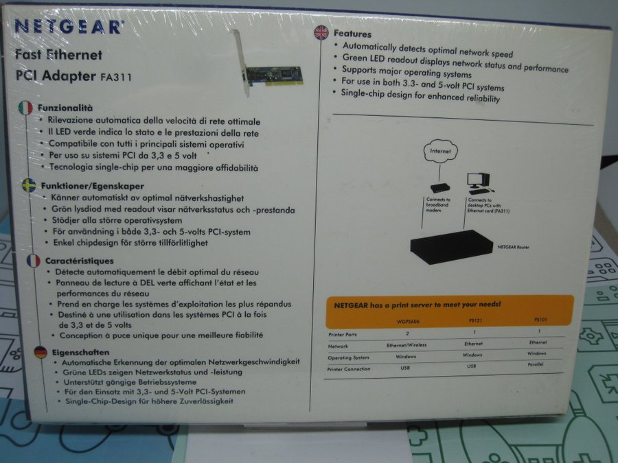 NEW SEALED Netgear Fast Ethernet PCI Adapter FA311 Old New Stock