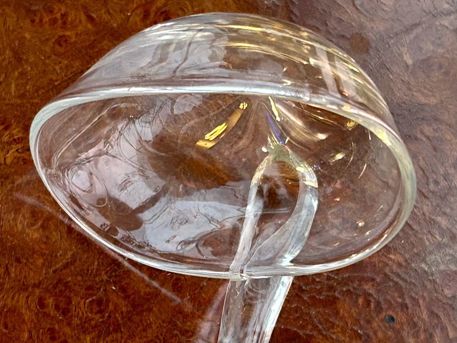 Bål-slev glögg munblåst glas formfulländat konsthantverk Retro Fin