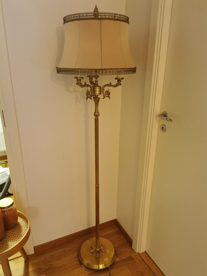 Vintage floorlamp Art deco~mässing~vintage brass~