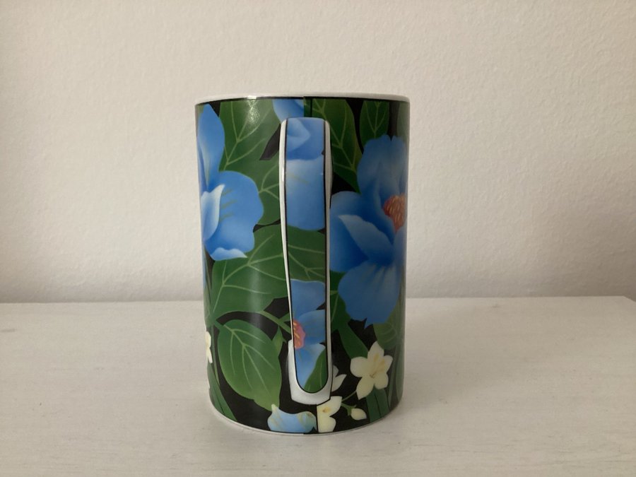 GIFTWARE POWER MUG/CUP FLOWER DESIGN COLLECTION BLUE mugg i porslin