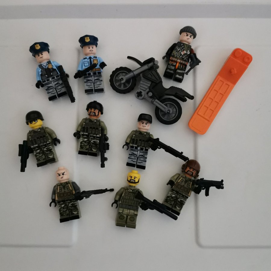 Lego Minifigurer - Militärer  Poliser