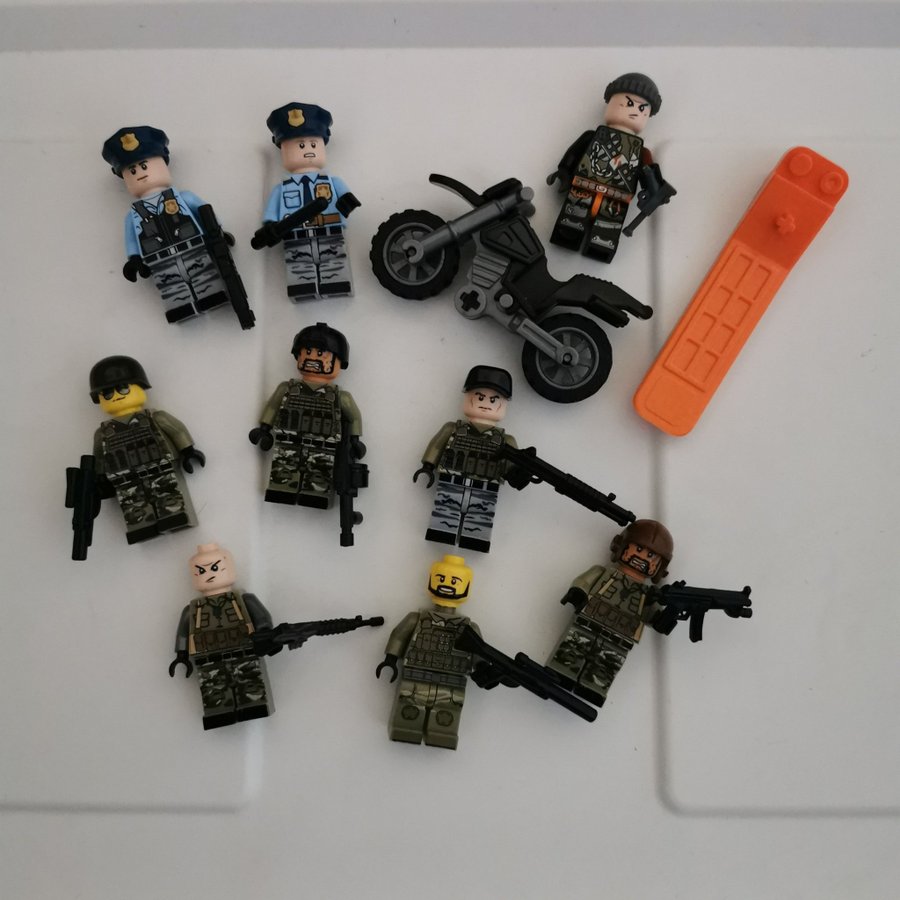 Lego Minifigurer - Militärer  Poliser