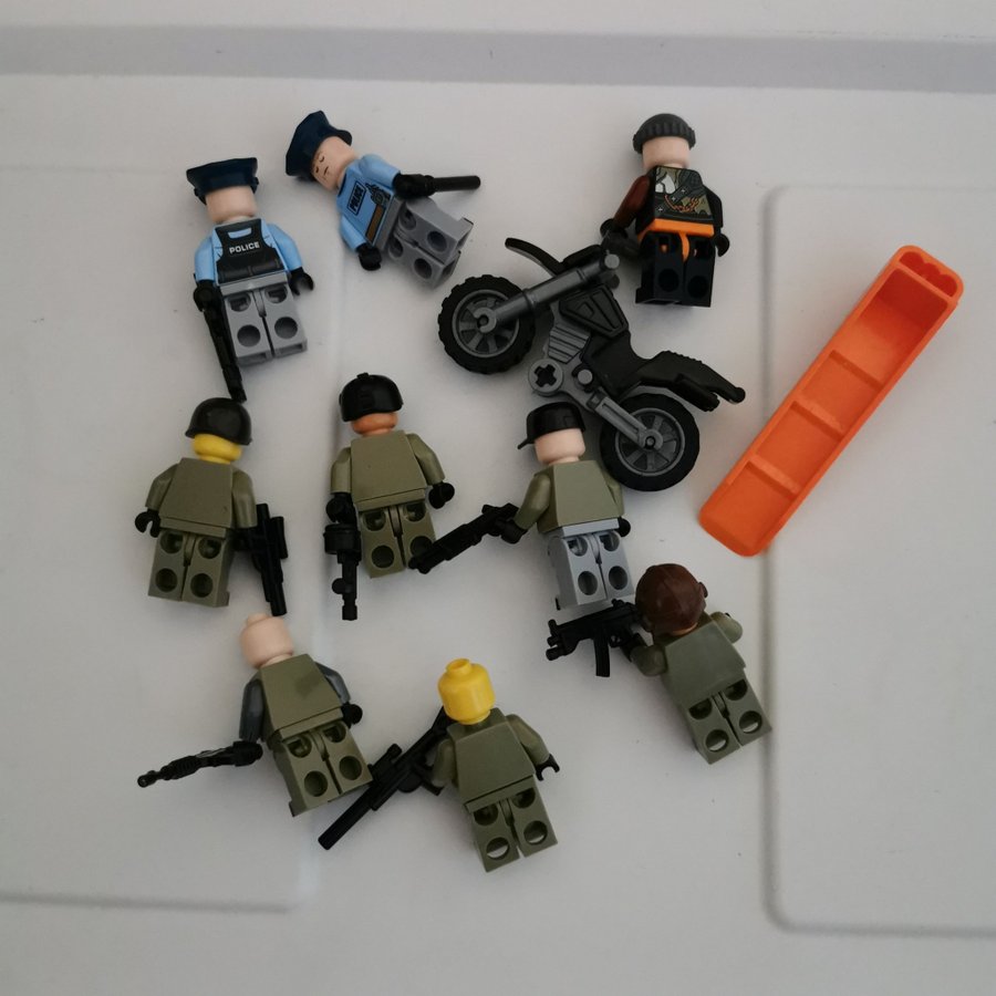 Lego Minifigurer - Militärer  Poliser