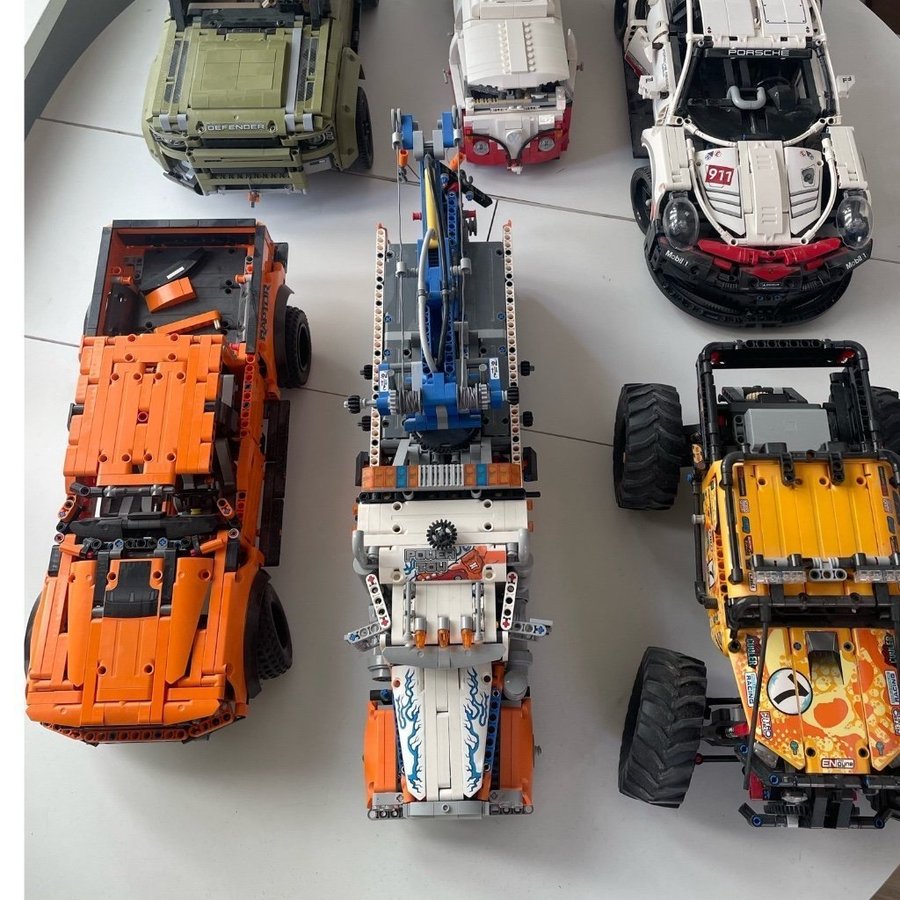 Lego Technic Set - 6 st bil truck lastbiloff Reader extremePorsche 911 