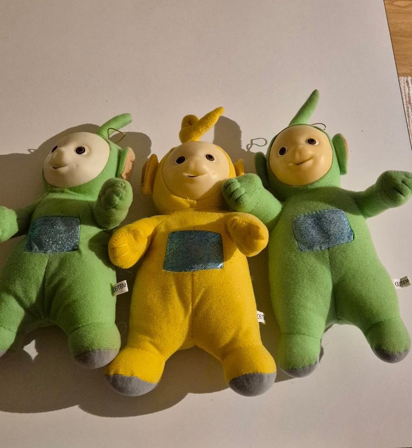 3 st Teletubbies mjukisdjur