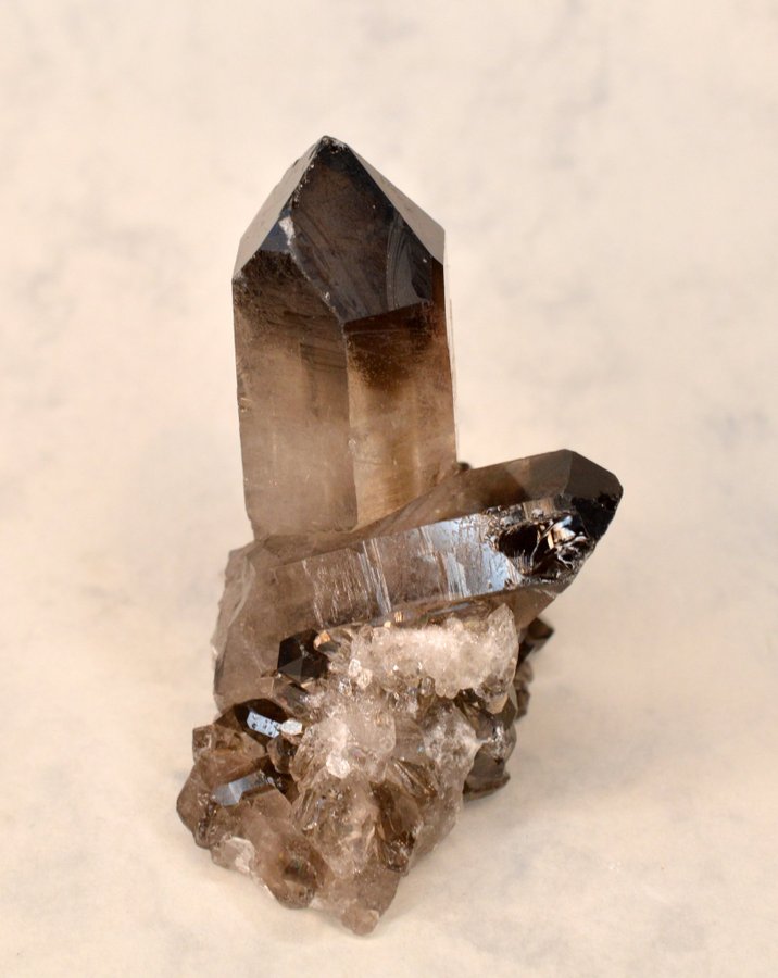 Rökkvarts kristaller (Smoky Quartz crystals)