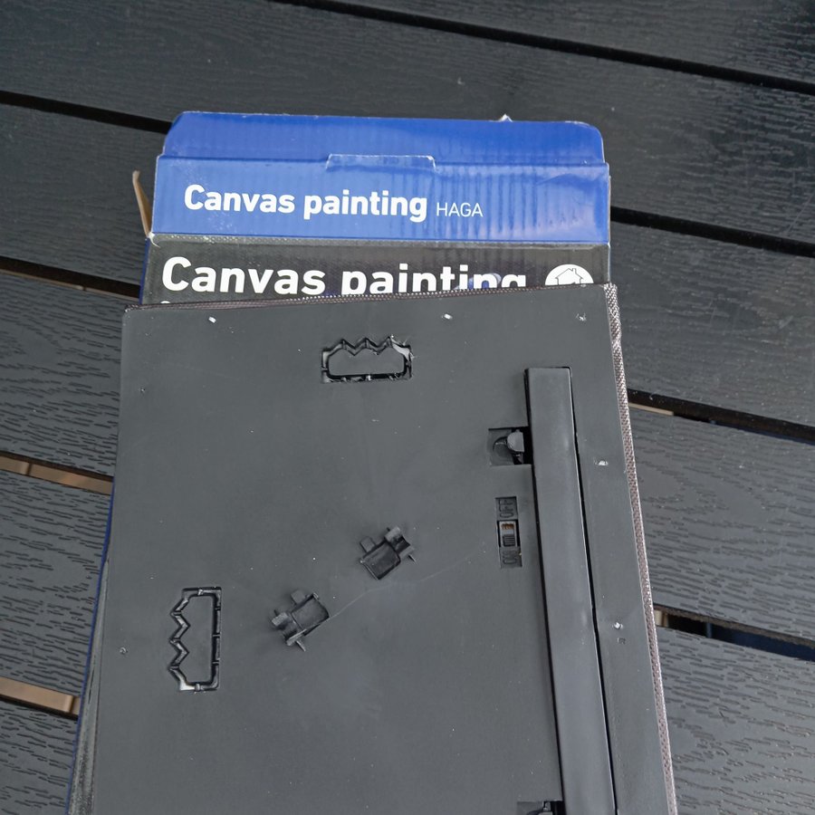 Canvas målning med LED-belysning