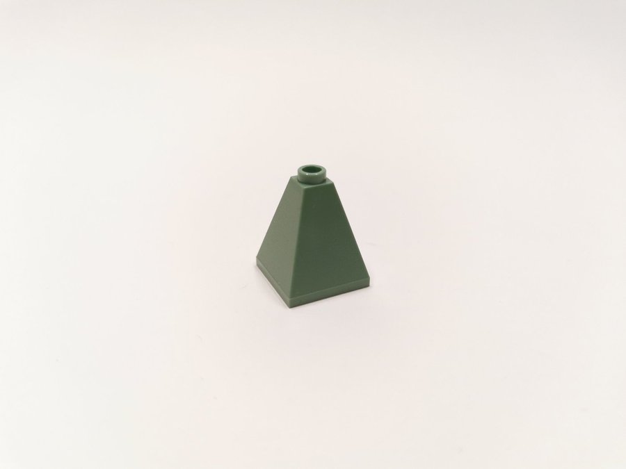 Lego - slope - pyramid - tak - 2x2 - part 3688 - grön (sand green)