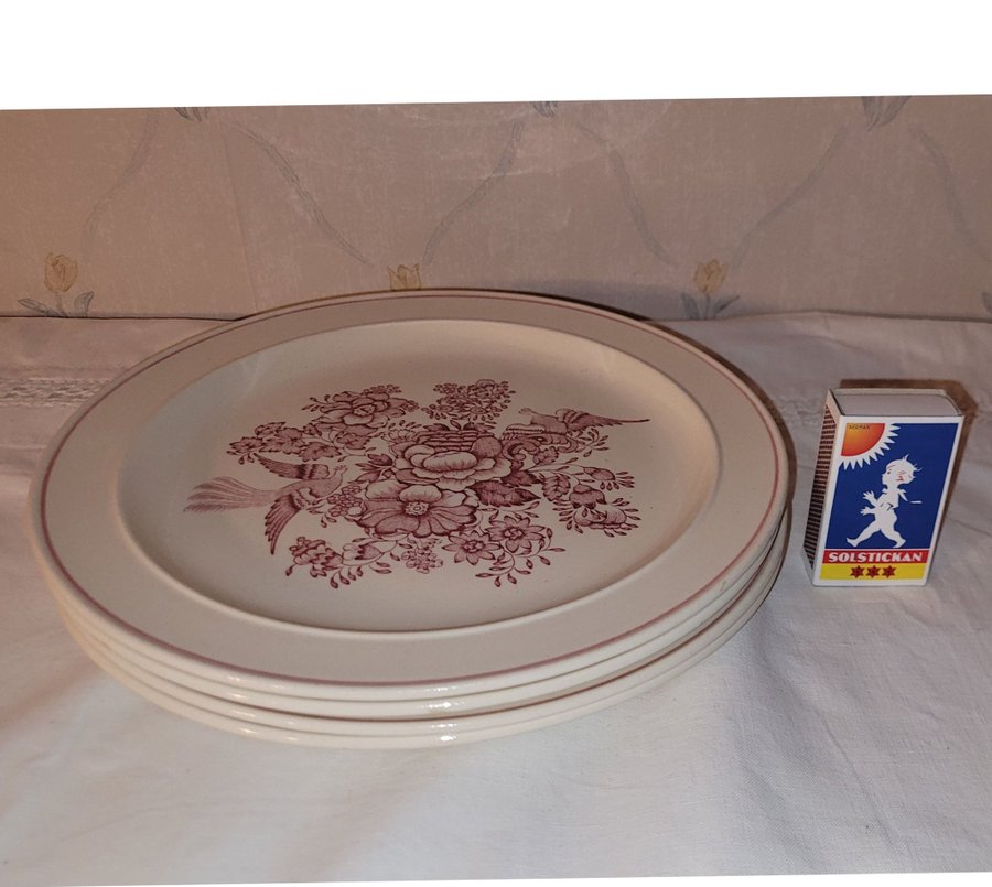 ASIATIC gustavsberg 4 x LITEN TALLRIK förrättstallrik PLATE jättefint skick