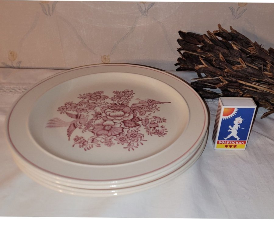 ASIATIC gustavsberg 4 x LITEN TALLRIK förrättstallrik PLATE jättefint skick