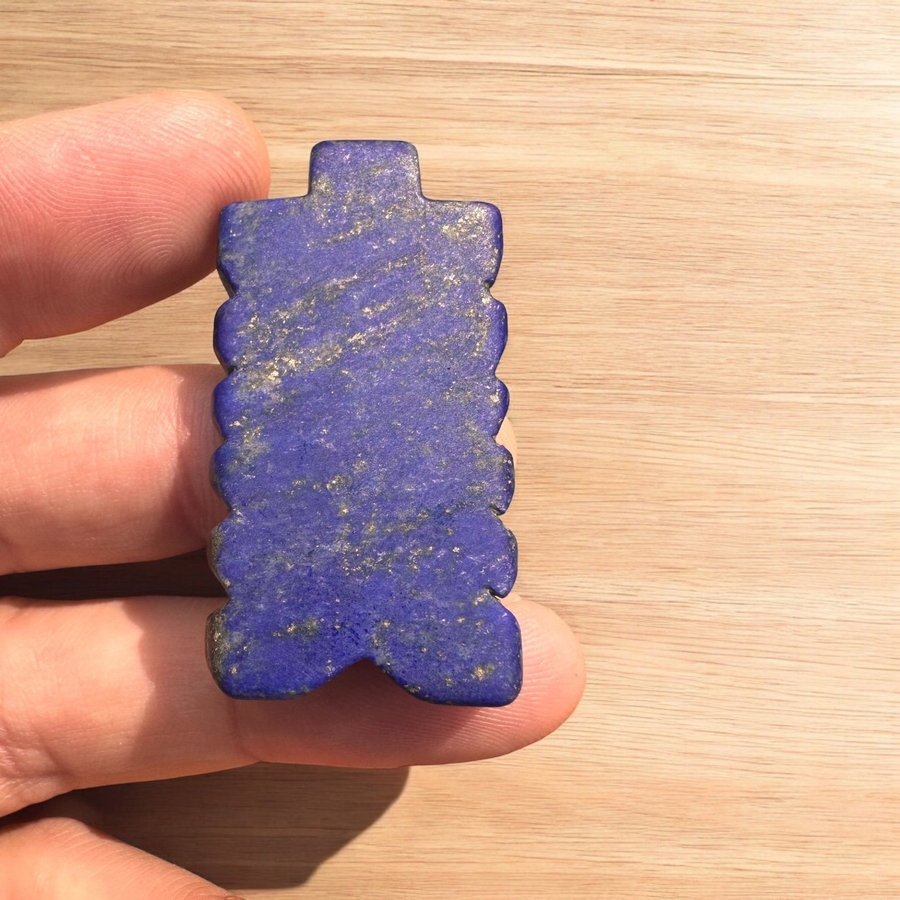 Vintage Blå Lapis lazuli skorpion snidade figur Sten