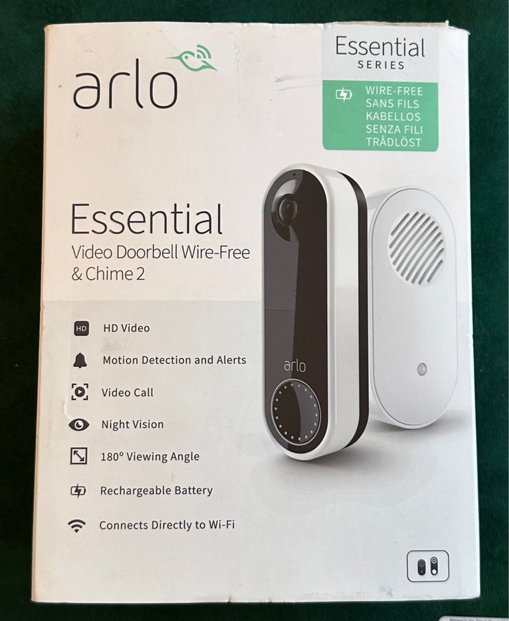 Arlo Essential Video doorbell  Chime 2 (ny)