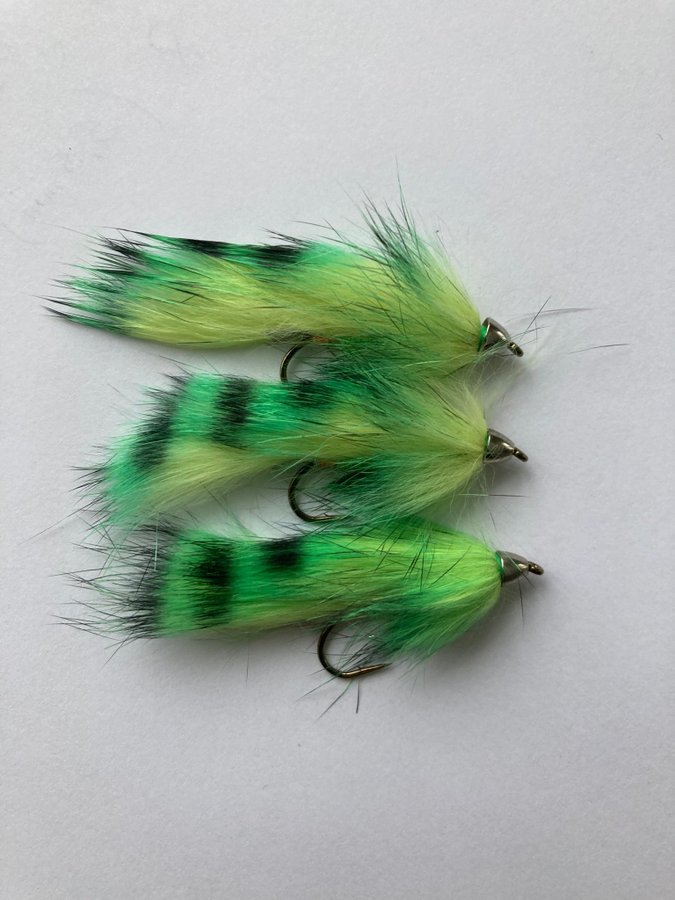 3 st Zonker Black barred Green/Chartreuse str 6