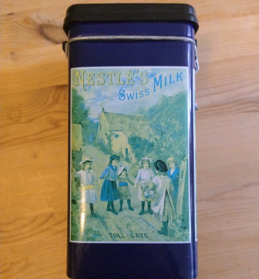 Samlarsak Plåtburk burk Vintage Nestle`s Swiss Milk Samlarobjekt